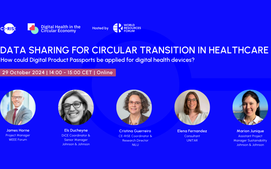 CE-RISE Webinar: Data Sharing for Circular Transition in Healthcare