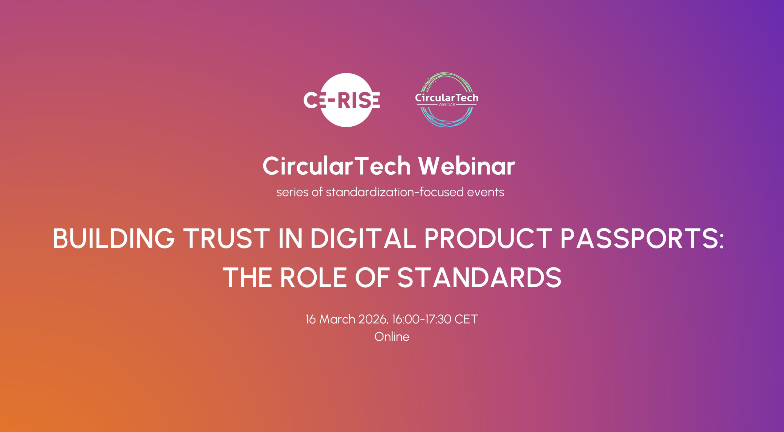 CE-RISE x CircularTech Webinar CE-RISE x CircularTech Webinar Banner
