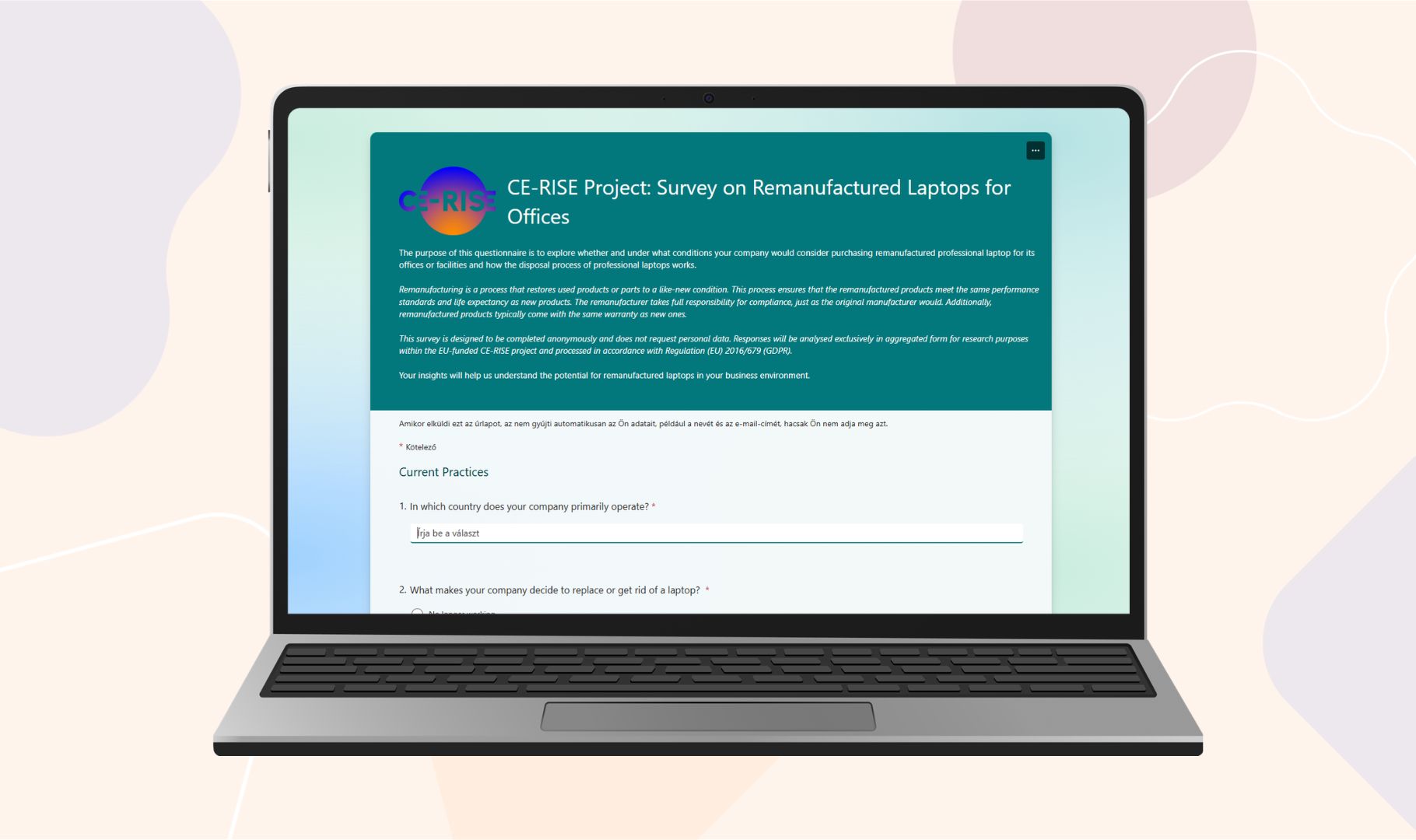 CE-RISE Laptops Survey