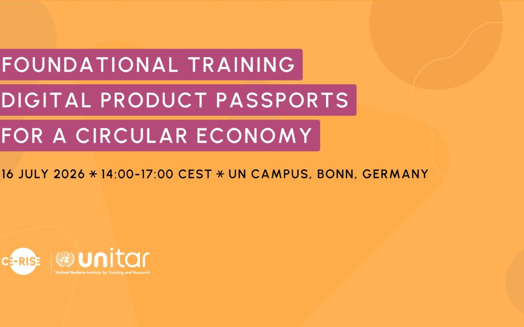 Foundational Training on Digital Product Passports (DPP) for a Circular Economy | UN Campus, Bonn, Germany